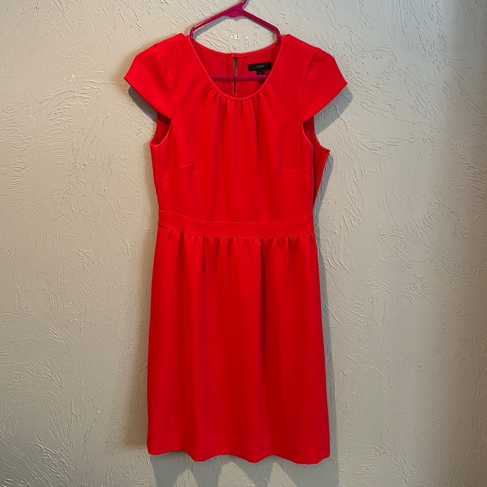 J Crew Red Cocktail Dress